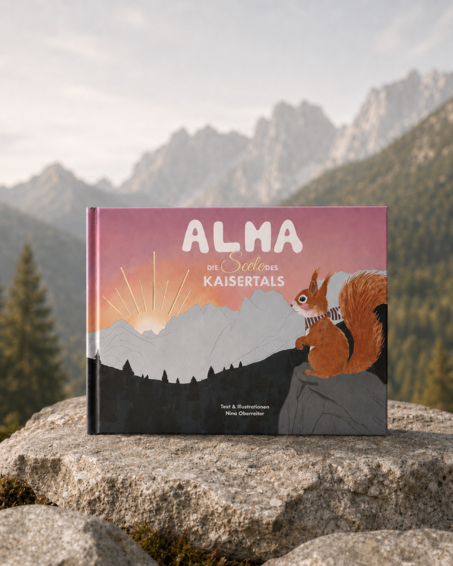 ALMA Buchcover in der Kaisertal Kulisse